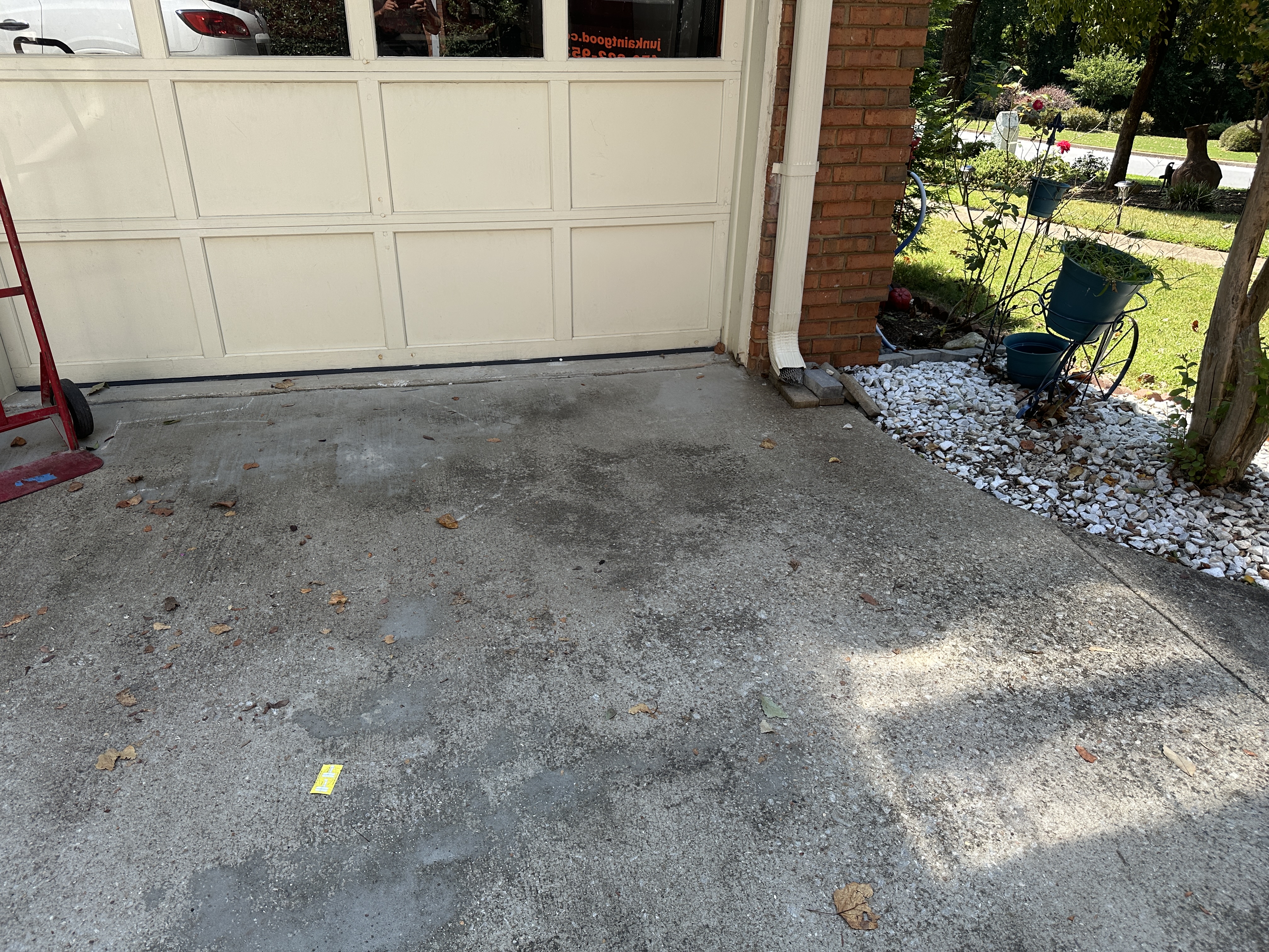 After: cleared and swept